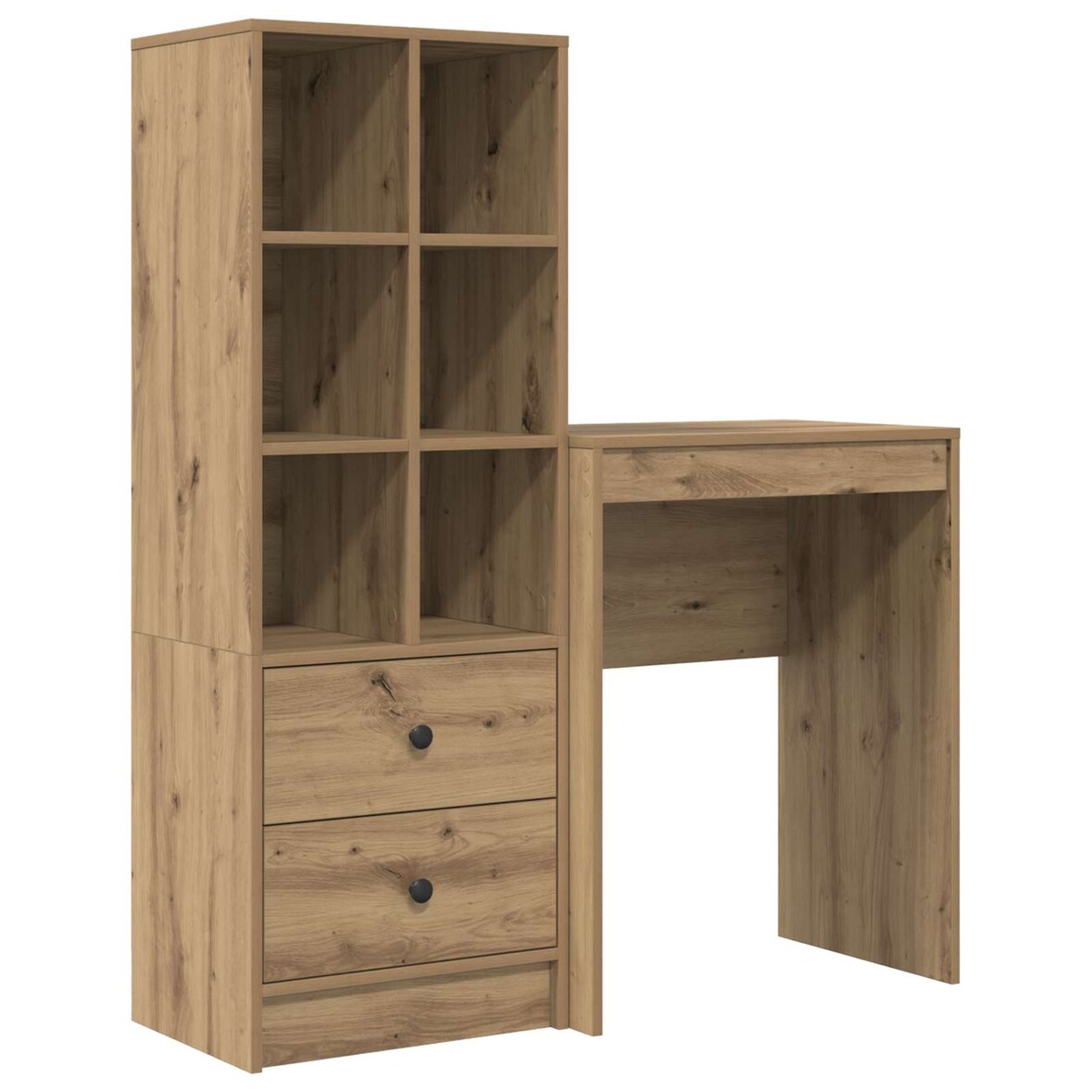 vidaXL Schreibtisch mit Schubladen 2 pcs Artisan-Eiche