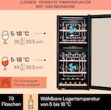 thumbnail of Klarstein Barossa 91 Duo Weinkühlschrank 91 Flaschen 204 Liter 2 Zonen Schwarz