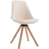 thumbnail of Chaise Calais pivotante pieds carrés Nature/Crème