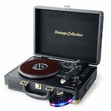 thumbnail of Platine vinyle - Muse MT-103GD - stéréo vintage collection 33/45/78 tours avec enceintes intégrées - USB/SD/AUX - Lumière OVNI