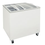 thumbnail of Congelatore a pozzetto con vetro curvo scorrevole. Interno in alluminio martellato. Spessore isolamento 60 mm. Temperatura -13°C/-23°C. FR200PAC