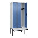 thumbnail of C+P Spind Classic PLUS, Bank, 3 Abteile, 2120x900x815mm, 7035/5023