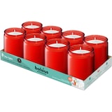 thumbnail of Bolsius Vassorio 8 pezzi Starlight bicchiere rosso 8,2cm altezza, 6,8cm diametro, Tempo di bruciatura singola candela: 50 ore