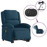 thumbnail of vidaXL Massagesessel mit Aufstehhilfe Elektrisch Blau Samt