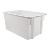thumbnail of Cassa chiusa in PEHD (Polietilene ad alta densità) sovrapponibile ed impilabile idonea al contatto con alimenti - Capacità 90 litri - Bianco neutro