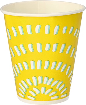 36000 Pappbecher für Kaltgetränke, 0,3 l gelb