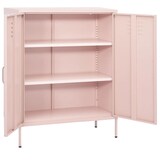 thumbnail of Sideboard KEVI Metall Rosa 80x35x101,5 cm Stahl | Flurschrank Metallschrank Lagerschrank Beistellschrank Wohnzimmer