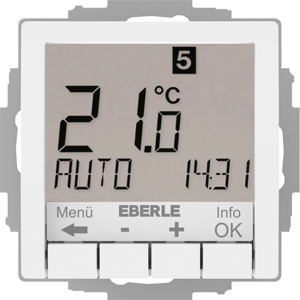 Eberle Controls UP-Uhrenthermostat UTE4800R-RAL9010-G55 527810455504