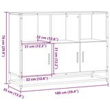 thumbnail of vidaXL Sideboard Schwarz 100x35x76 cm Holzwerkstoff