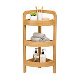 thumbnail of Estante de canto em bambu com 3 níveis Canoply 61x23x23cm Natural Thinia Home