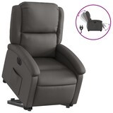 thumbnail of vidaXL Relaxsessel mit Aufstehhilfe Elektrisch Grau Echtleder