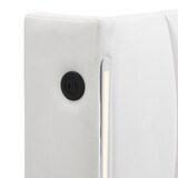 thumbnail of Merax Binaurales LED-Polsterbett 160 x 200 cm, hydraulisches Bett, USB-Anschluss, mit LED-Beleuchtung, mit Stauraum,verstellbares Kopfteil, PU, weiß