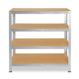 thumbnail of shelfplaza HOME 100x120x30 cm Schwerlastregal in verzinkt mit 4 Böden und 175 kg Traglast pro Boden