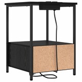 thumbnail of Cabinet de chevet Chêne noir 42 x 41 x 56 cm Bois d'ingénierie – Modèle Linéaire Nuit