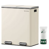 thumbnail of Helloshop26 - Pattumiera a 2 pedali con doppio scomparto 2 x 30 litri acciaio inox anti-impronta secchio interno in plastica con 12_0007158