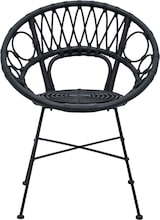thumbnail of vidaXL Esszimmerstuhl 2 pcs Schwarz 49 x 51 x 81 cm Rattan und Eisen