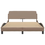 thumbnail of vidaXL Bettgestell "Dover" Cappuccino-Braun 140x200 cm Kunstleder