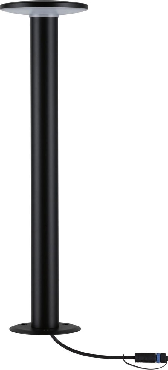 Un lampadaire noir avec un cordon.