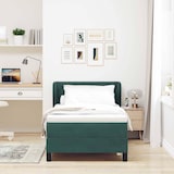 thumbnail of vidaXL Boxspringbett mit Kopfteil Dunkelgrün 90 x 200 cm Samt