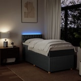 thumbnail of vidaXL Boxspringbett mit Matratze Dunkelgrau 90x200 cm Stoff