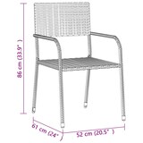 thumbnail of vidaXL 7-tlg. Garten-Essgruppe Poly Rattan Grau