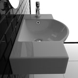 thumbnail of Alpenberger Keramik-Waschbecken 55 cm Breit | Becken zur Wandmontage | Schickes Design Handwaschbecken für Gäste-WC