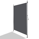 thumbnail of Vertikalmarkise Polyester dunkelgrau, höhenverstellbar 220-310 cm, mit Handkurbel, ohne Bohren