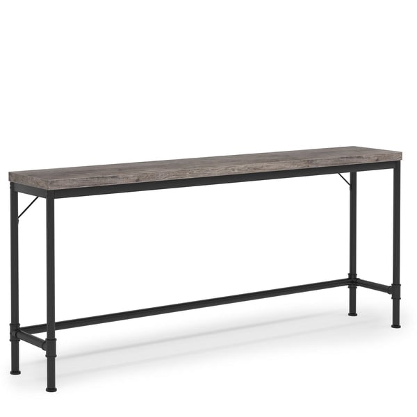 Tribesigns Mesa consola estrecha, 180 cm, estilo industrial, color gris