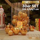 thumbnail of 30tlg. Christbaumkugeln / Weihnachtskugeln gold Ø 4/5/6/7cm
