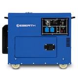 thumbnail of EBERTH 5000W Diesel Notstromaggregat mit 10 PS, E-Start, AVR, 2x230V, 1x12V, 4-Takt-Motor, Gehäuse, Griffe, Räder – mobiler Stromgenerator