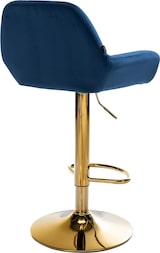 thumbnail of Barhocker Braga Gold Samt blau