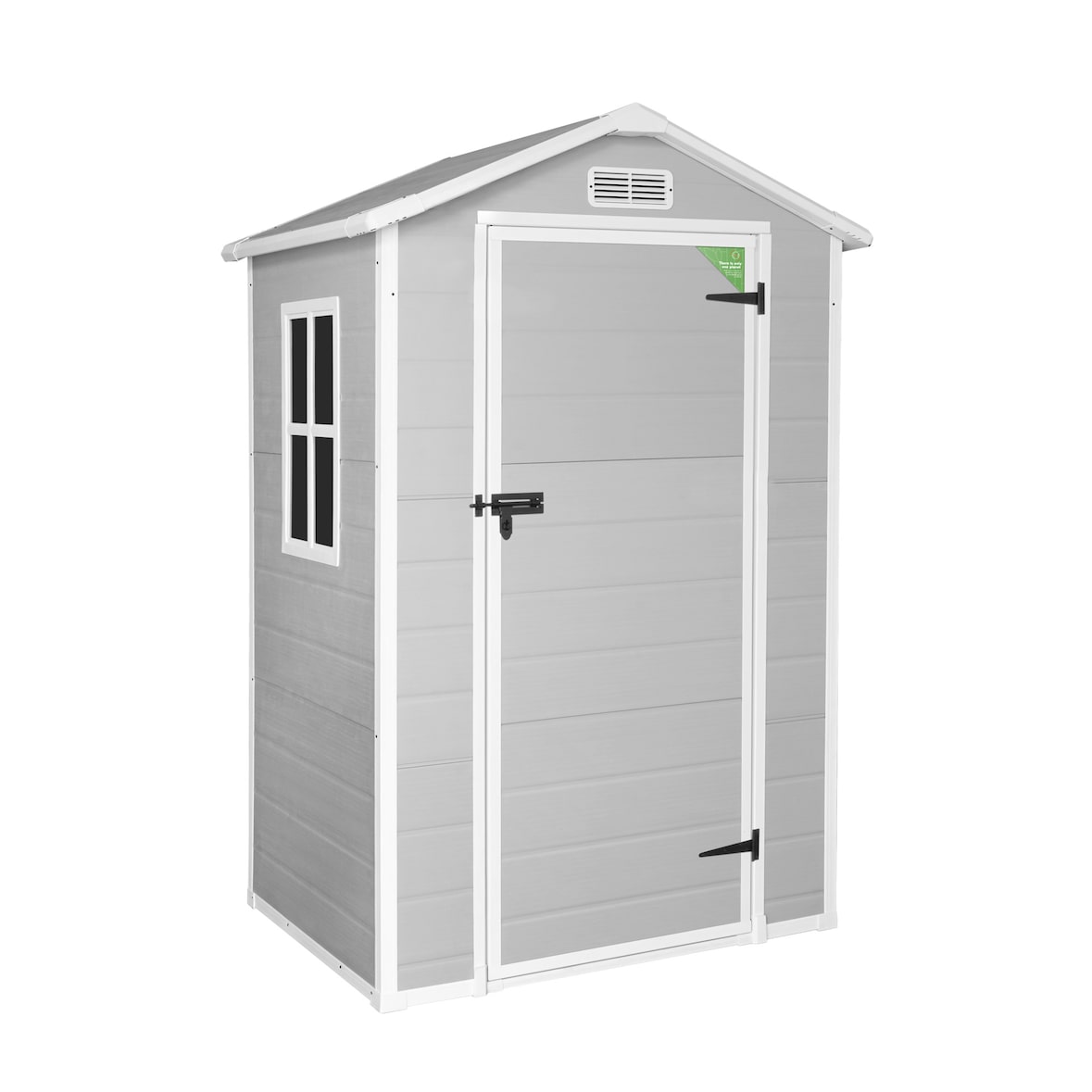 Wasabi - Cobertizo de Jardín en Resina Aqua 1.4 con ventana - Incluye el suelo