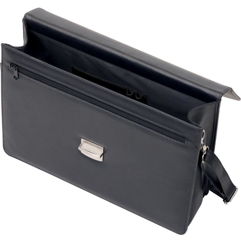 Alassio Aktentasche 'ANZIO', Lederimitat, schwarz
