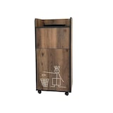 thumbnail of Poubelle professionnel en bois marron pour snack et restauration rapide