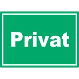 thumbnail of Privat Schild grün-weiß A1 Rückseite selbstklebend
