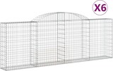 thumbnail of vidaXL Gabionen mit Hochbogen 6 Stk. 300x30x100/120cm Verzinktes Eisen