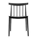 thumbnail of Set van 4 zwarte kunststof terrasstoelen