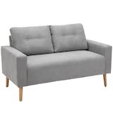 thumbnail of HOMCOM Divano 2 Posti Compatto Moderno, Schienale Trapuntato, Grigio