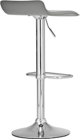 thumbnail of Décoshop26 - Barhocker x1 mit Fußstütze 360° drehbarer Sitz schlichtes Design graues PVC und Chrommetall 10_0004802