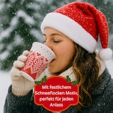 thumbnail of DeinPack 200 Glühweinbecher 200 ml – Winter Pappbecher mit Schneeflocken Motiv