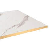 thumbnail of Restootab - Tablero 160x80 diseño mármol blanco cantos latón