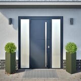 thumbnail of vidaXL Plantenbakken 2 st driehoek 40x34,5x70 cm staal olijfgroen