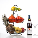 thumbnail of YNONA Fruitschaal - 3 Laags - Zwart - Fruitmand - Fruitmand Metaal - Etagère - Decoratie Schaal