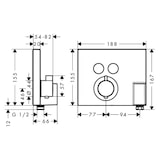thumbnail of Hansgrohe - Thermostatarmatur | Halter ShowerSelect Chrom