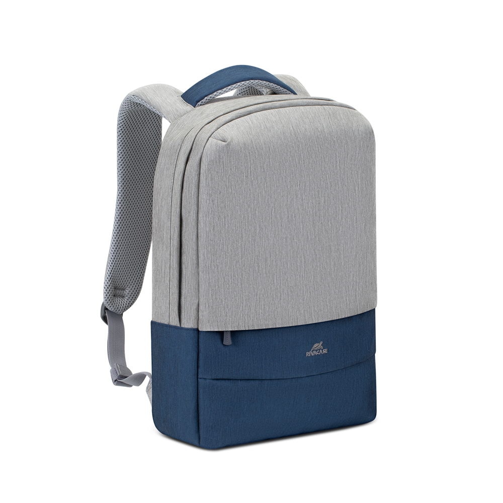 rivacase 7562 grey/dark blue anti-theft Laptop backpack 15.6