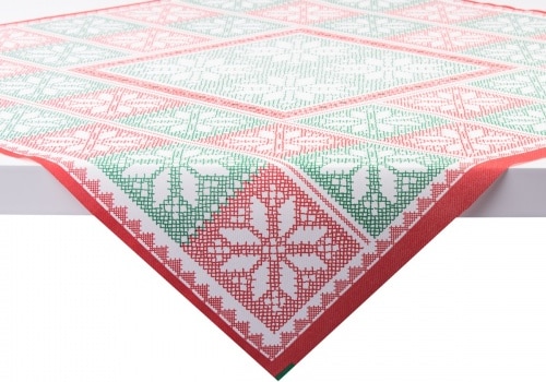 Sovie HORECA Tischdecke Chriss in Rot-Grün aus Linclass® Airlaid 80 x 80 cm, 20 Stück - Mitteldecke Weihnachten