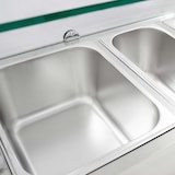 thumbnail of Vetrina refrigerata vetro, per 3x GN 1/3 e 1x GN 1/2, 1200x395x435 mm