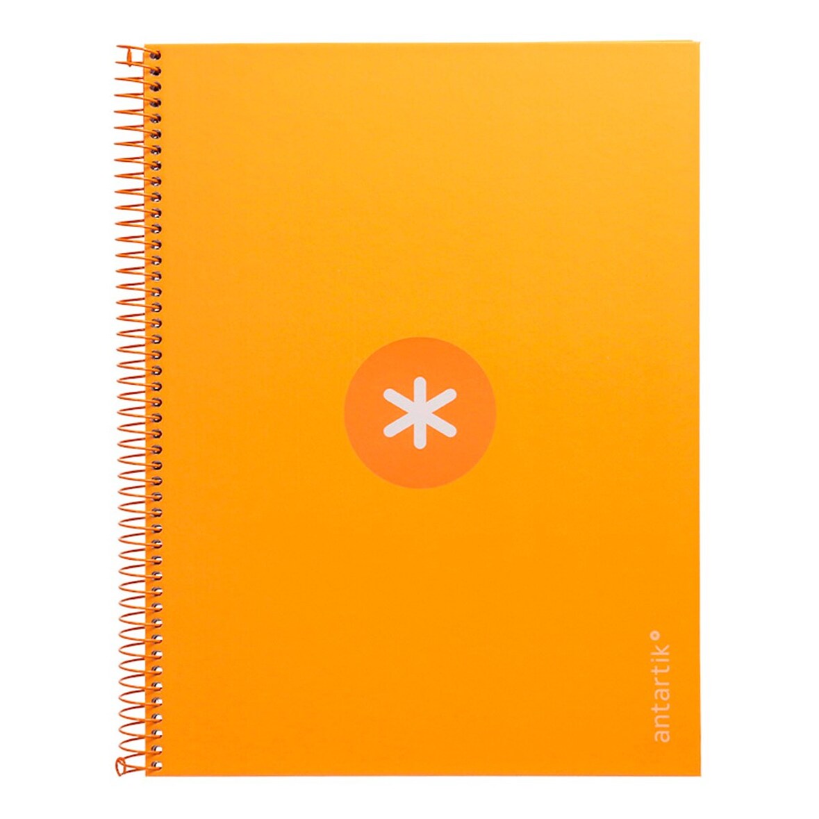 Antartik - Libreta Cuadriculada A4 con Espiral y Tapa Dura. 1 Banda de Color. Mostaza