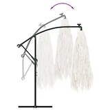 thumbnail of Sombrilla de jardín con poste de acero blanca 290x290x238 cm