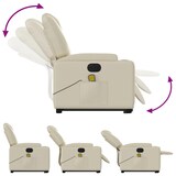 thumbnail of vidaXL Massagesessel mit Aufstehhilfe Elektrisch Creme Kunstleder